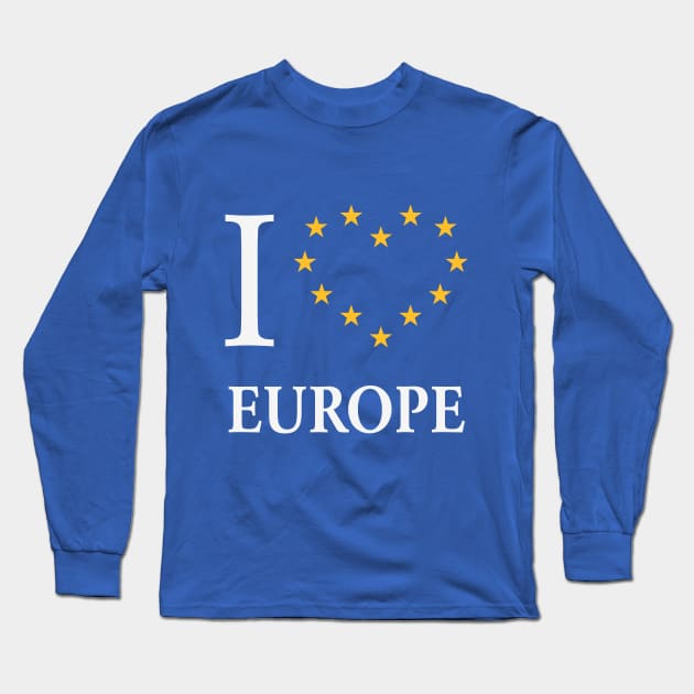 I Love Europe / I Heart Europe Long Sleeve T-Shirt by MrFaulbaum